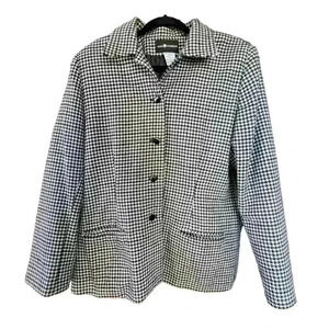 Sag Harbor Women's Blazer / Jacket / Black & White, Subtle Sparkle / Size 16